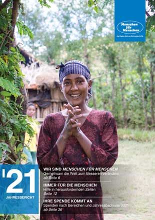 Cover of annual report Menschen für Menschen 2021