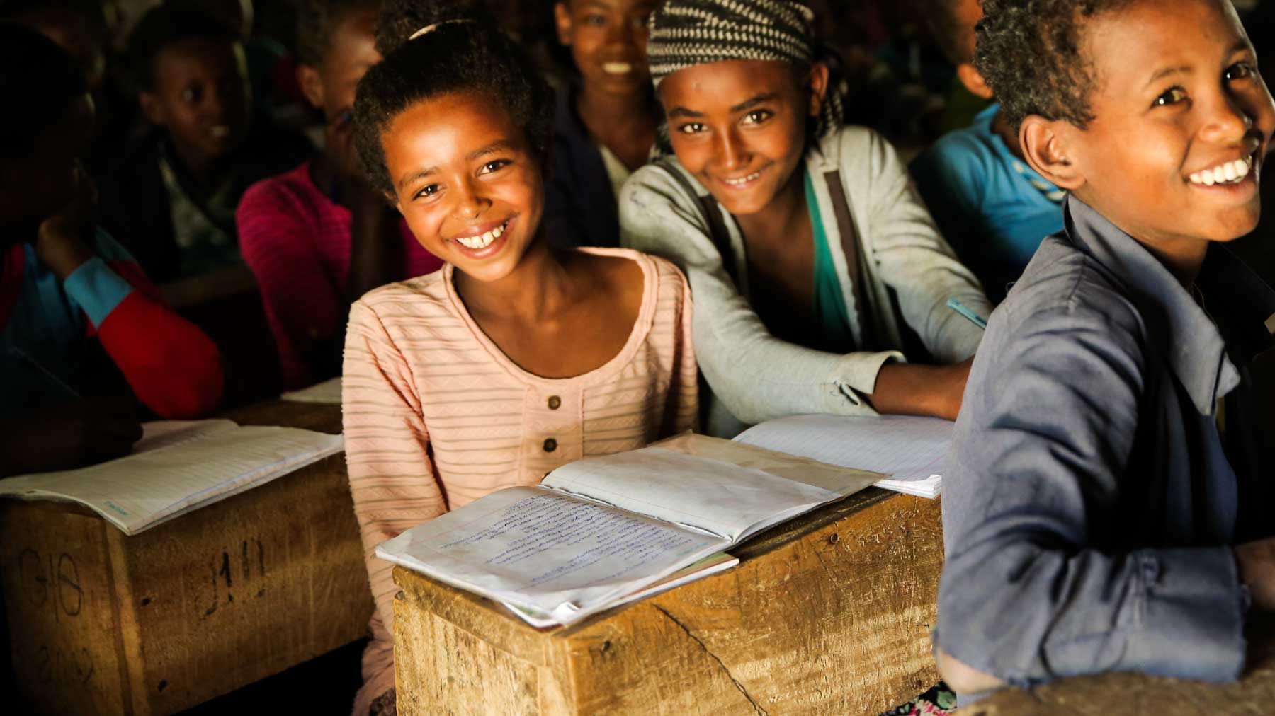 Äthiopische Kinder in der Schule